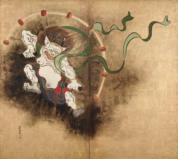 The Thunder God. Left part of two-fold screens "Wind God and Thunder God" a Ogata Korin