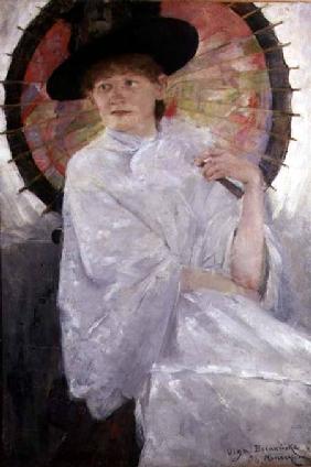 Portrait of a Lady with a Japanese Parasol