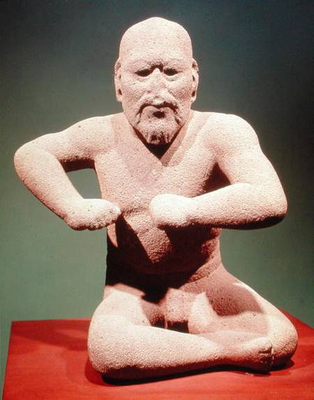 Figurine of a wrestler a Olmec