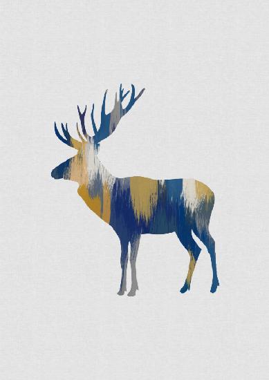 Blue & Yellow Moose