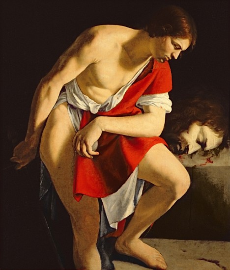 David contemplating the head of Goliath a Orazio Gentileschi