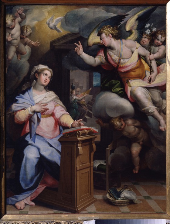 The Annunciation a Orazio Samacchini