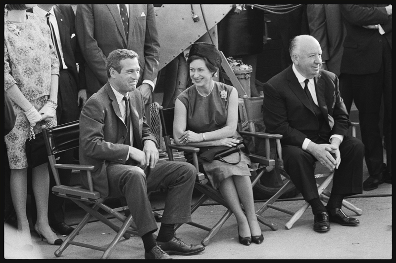 Paul Newman, Princess Margaret and Alfred Hitchcock on the set of Torn Curtain a Orlando Suero