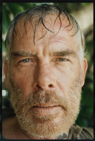 Lee Marvin on set for Hell in the Pacific
