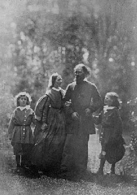 Alfred, Lord Tennyson with his wife Emily and two sons, Hallam and Lionel, c.1862