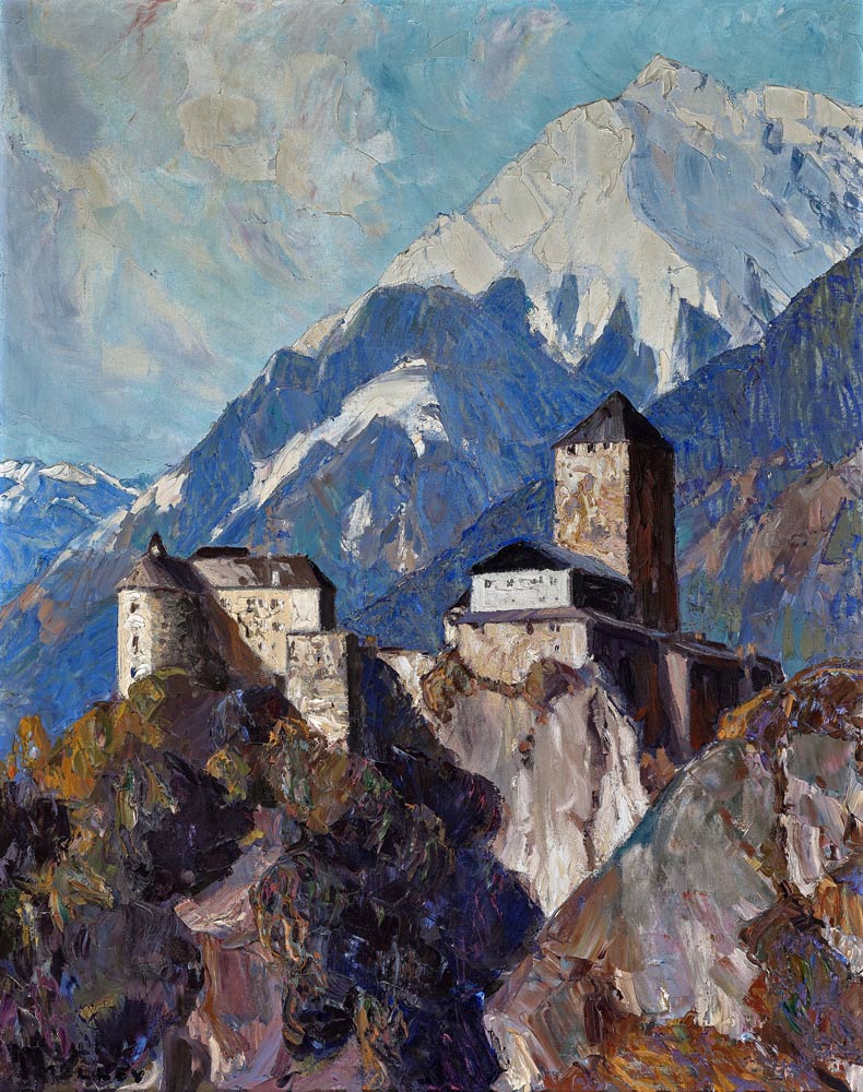Castle Tyrol near Meran a Oskar Mulley
