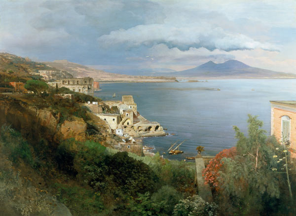 View at the Gulf of Naples a Oswald Achenbach