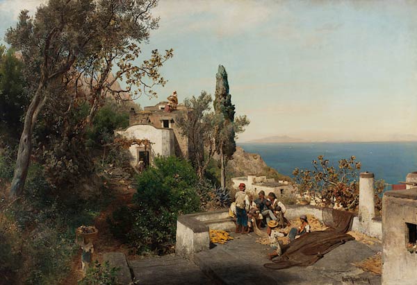 Italienische Küstenlandschaft bei Neapel a Oswald Achenbach