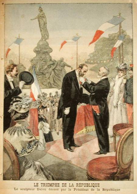 Jules Dalou (1838-1902) being awarded with the medal of the Legion of Honour by Emile Loubet (1838-1 a Oswaldo Tofani