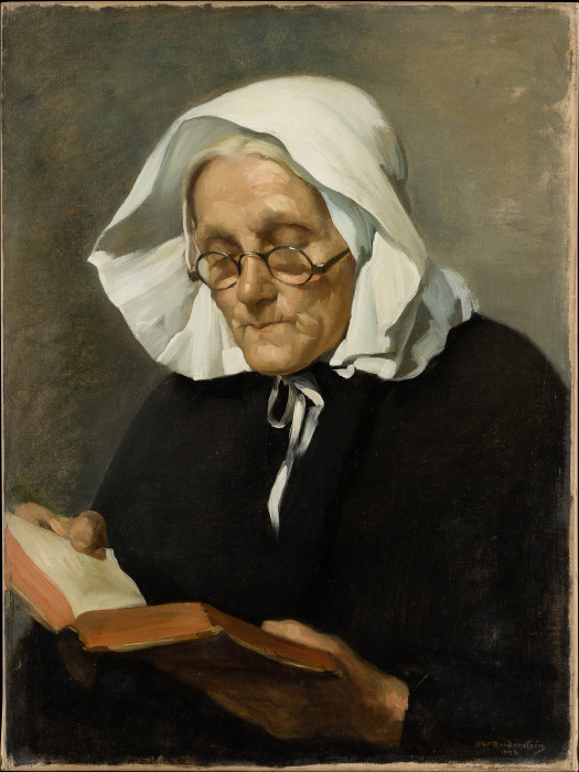 Old Woman Reading a Ottilie Roederstein