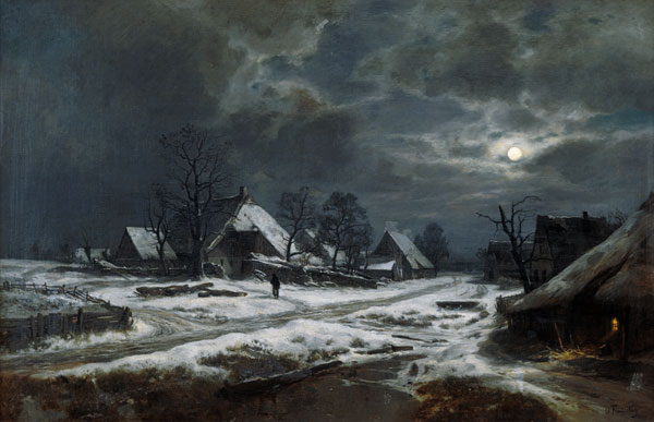 Winter night. a Otto Frölicher
