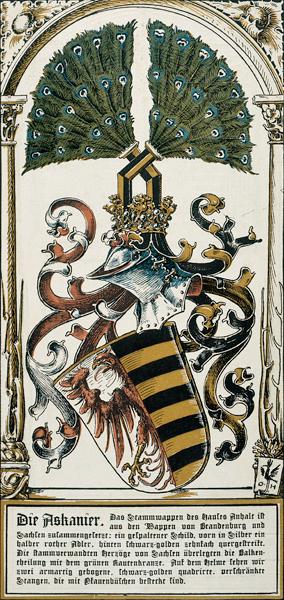 The family coat of arms of the German royal houses: the Ascanians a Otto Hupp