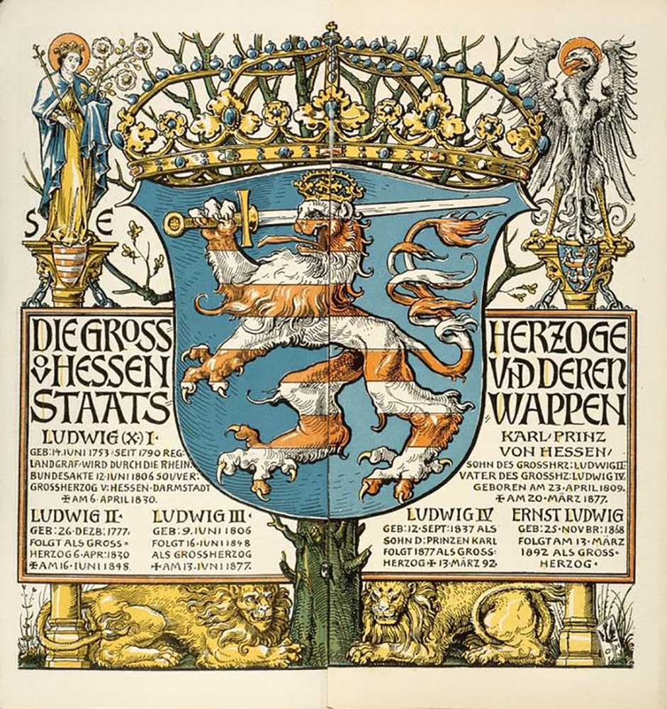 The Grand Dukes of Hesse and their national emblem a Otto Hupp