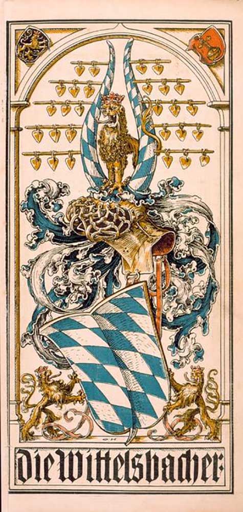 The root coat of arms of the German princely houses: The Wittelsbacher a Otto Hupp