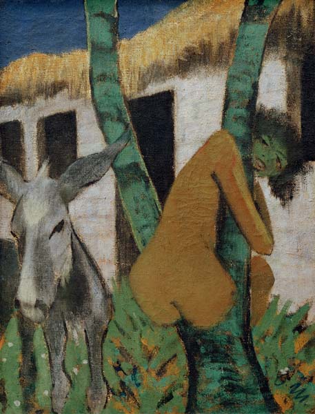 Zigeunerkind mit Esel a Otto Mueller