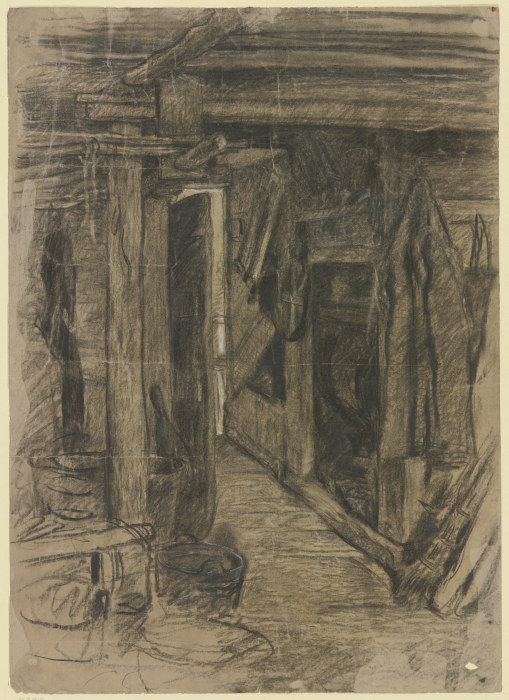 View into a shed a Otto Scholderer