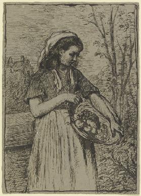 Girl with a fruit basket