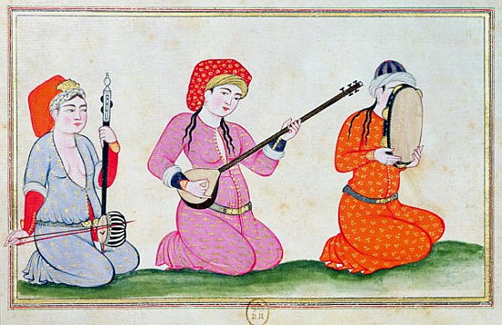 Musicians, from ''Costumes de la Cour et de la Ville de Constantinople'' a Scuola Ottomanna