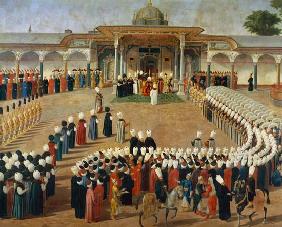 Accoglienza a Corte del Sultano Selim III (1761-1807) al Palazzo Topkapi