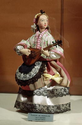 Automaton of a mandolin player (mixed media) a P. Gauthier