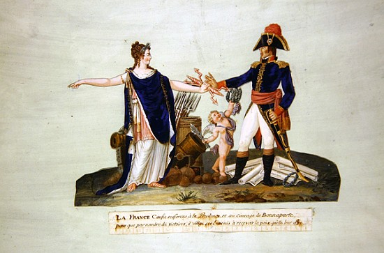 ''France entrusts her forces to Prudence and to the courage of Bonaparte. c.1800 a P. A. Lesueur