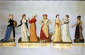 Dresses and costumes in vogue during the French Revolution