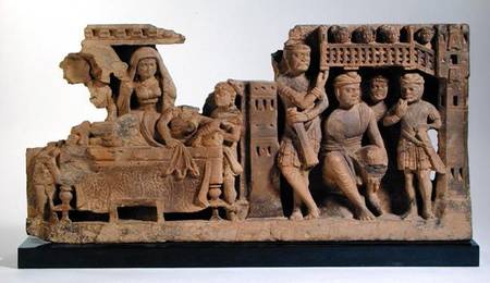 Relief panel depicting the Dream of Queen Maya, Gandhara Region a Pakistani School