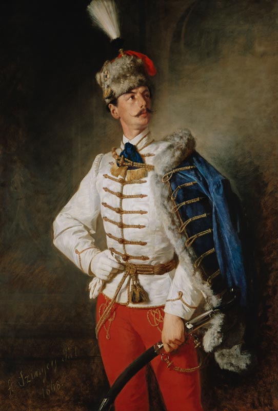 Portrait of László in hussar uniform. a Pál Szinyei-Merse