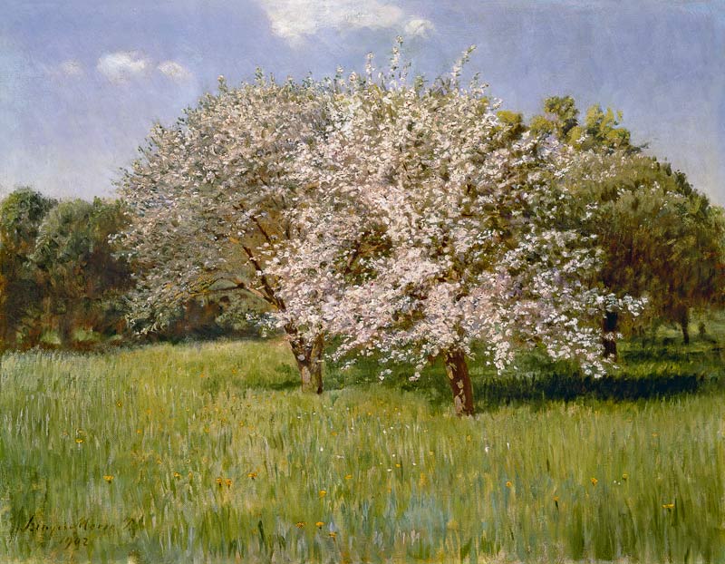 Blossoming trees a Pál Szinyei-Merse
