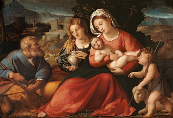 Die Hl. Familie mit dem Johannesknaben und Maria Magdalena a Palma il Vecchio (eigentl. Jacopo Negretti)