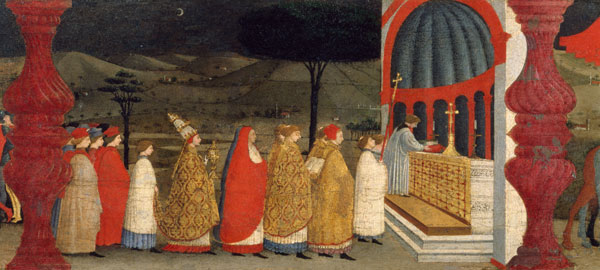 Predella of the Profanation of the Host: The Pope Returning the Consecrated Host to the Altar a Paolo Uccello