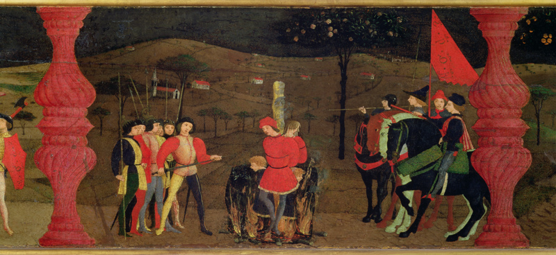 Predella of the Profanation of the Host: The Jewish Pawnbroker and his Family Burned at the Stake fo a Paolo Uccello