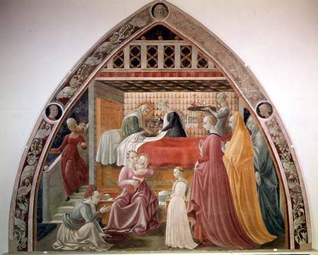 The Birth of the Virgin, from the cycle of the Lives of the Virgin and St. Stephen from the Cappella a Paolo Uccello