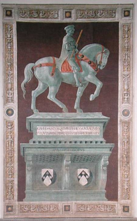 Equestrian Monument to Sir John Hawkwood (1320-94) 1436  (post restoration) a Paolo Uccello