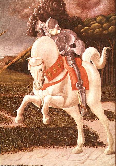 St. George and the Dragon, detail of St. George a Paolo Uccello