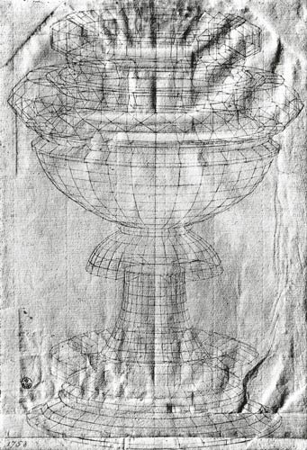 Perspective study of a chalice a Paolo Uccello