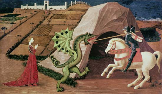 Piece of Georg and the dragon a Paolo Uccello