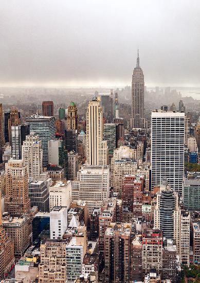 Foggy day in Manhattan