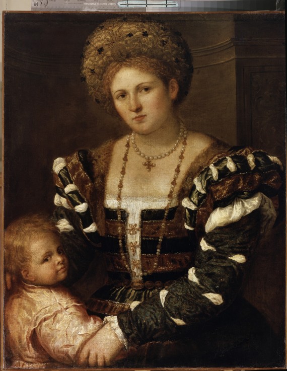 Portrait of a Lady with a Boy a Paris Bordone