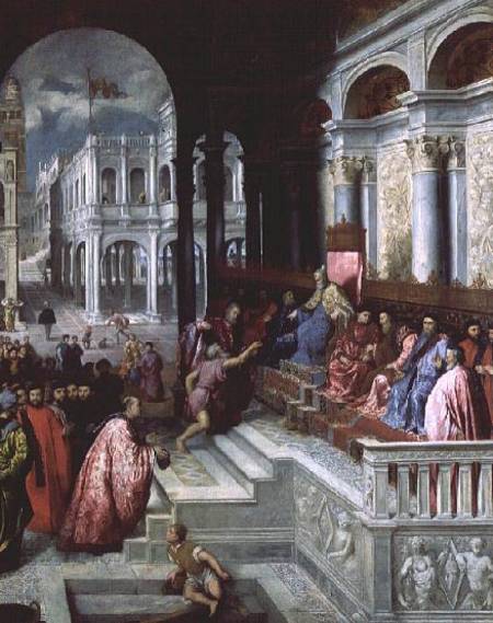 Fisherman Giving the Ring to the Doge of Venice a Paris Bordone
