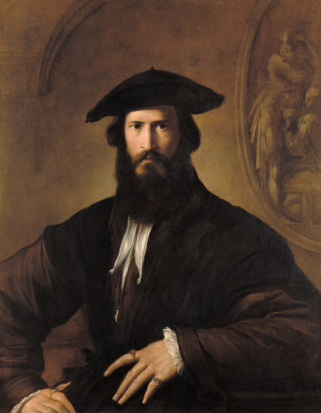 Bildnis eines bärtigen Mannes. a Parmigianino