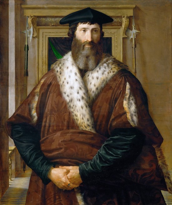 Portrait of a Man (Malatesta Baglione) a Parmigianino