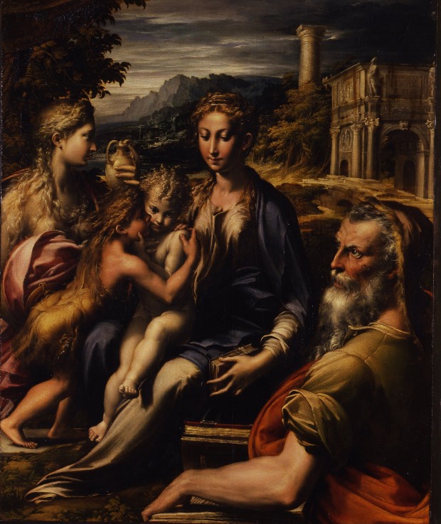 Madonna and Child with Saint (Madonna di San Zaccaria) a Parmigianino