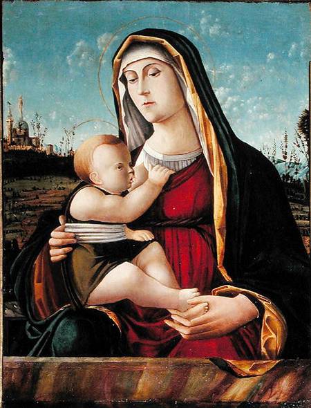 Virgin feeding the Child a Pasqualino  Veneto
