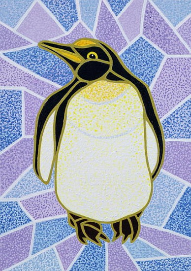 Penguin on Stained Glass a Pat  Scott