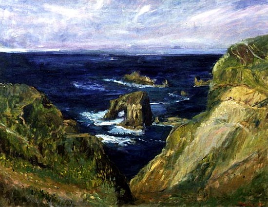 The Hole in the Rock, Cornwall, 1997 (oil on canvas)  a Patricia  Espir