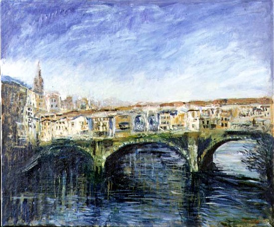 The Ponte Vecchio, Florence, 1995 (oil on canvas)  a Patricia  Espir