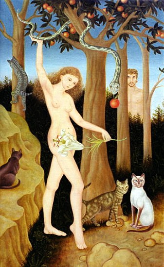 Adam & Eve, 1990 (oil on canvas)  a Patricia  O'Brien