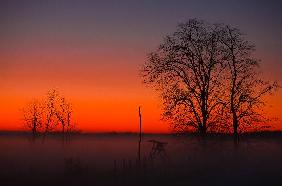 Farbenprächtiger Abendhimmel in Brandenburg