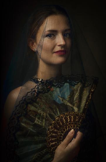 Portrait of a Young Woman with a Fan